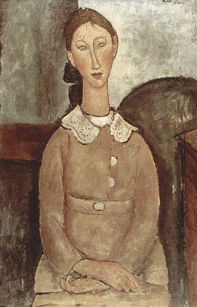 Amedeo Modigliani Madchen in gelben Kleid Germany oil painting art